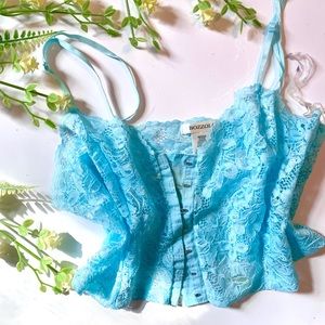 Romantic Blue Lacy Top